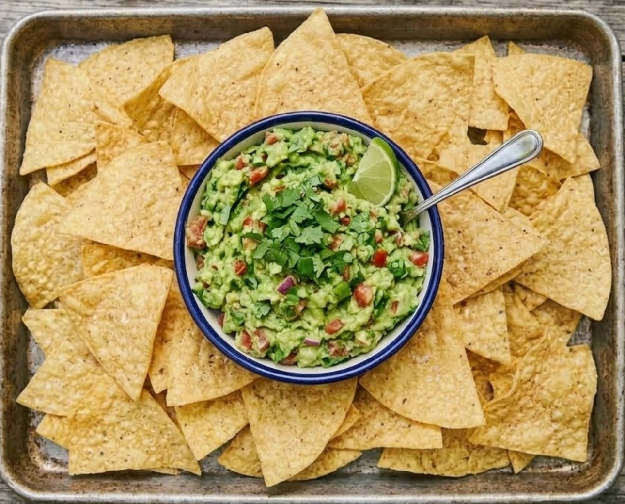 Guacamole + Tortilla Chips Tray