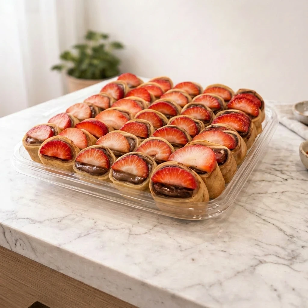 Choco Nutella Mini Crepe Platter